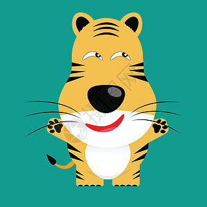 硬虎格子字元字符大猫艺术野生动物动物卡通片荒野绘画豹属插图动物园图片