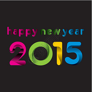 新年快乐 2015 问候背景风格打碟机三角形装饰插图蓝色打印品牌墙纸贺卡图片