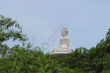 普吉大佛宗教雕塑饶恕佛陀天空白色文化纪念碑石头雕像图片