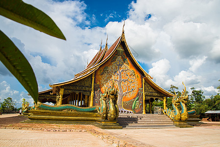 泰国寺庙信仰建筑学游客天空古董教会宗教楼梯佛教徒雕像图片