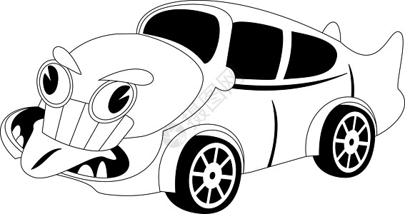 卡通汽车驾驶白色发动机草图情感插图车辆黑色喜悦运输图片