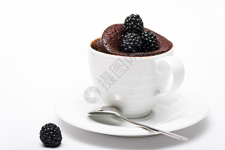巧克力蛋糕棕色食物盘子勺子微波杯子味道面包蛋糕早餐图片