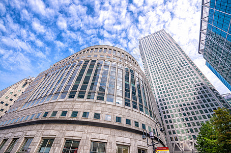 伦敦2013 年 9 月 28 日 金丝雀码头建筑物如看到 f城市玻璃蓝色建筑景观旅行天际天空银行业总部图片