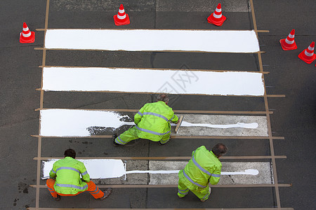 工人画横行工作工程水平建造街道穿越成年人绘画道路建筑图片