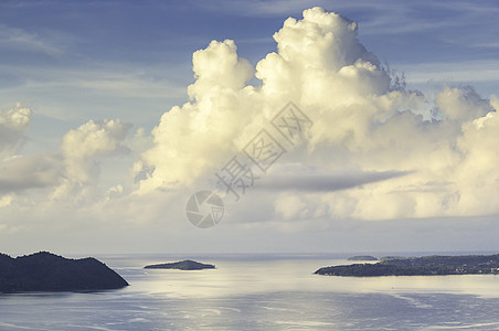 美丽的海景地平线环境天气天空波纹戏剧性热带反射假期场景图片