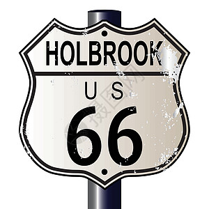 霍尔布鲁克66号公路黑色白色插图绘画路线街道城市交通图片