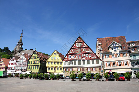 德国巴登沃尔滕堡场景景观历史性建筑学市场地标旅行历史假期建筑图片