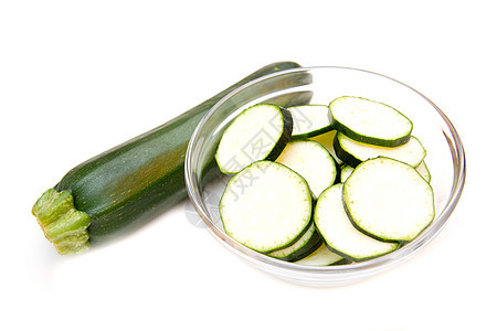 碗上Zucchini切片图片