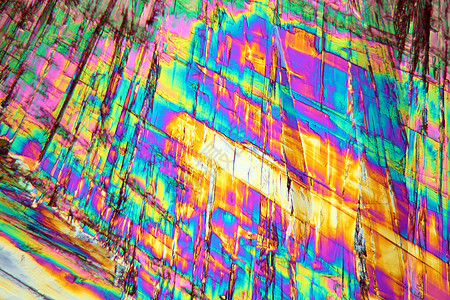 显微镜下的维生素B晶体彩虹食物科学药品化学品树突药店康复背景硫胺素图片
