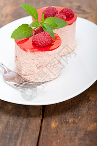 草莓果酱新鲜草莓蛋糕甜点糕点美食浆果食物宏观覆盆子蛋糕奶制品木头小吃背景