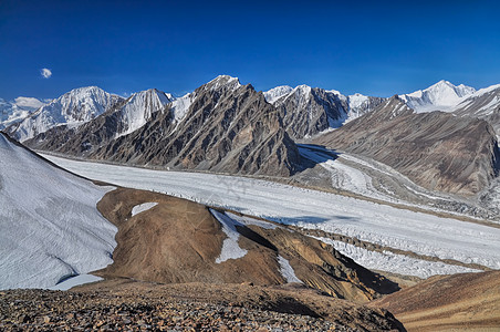 塔吉克斯坦的冰川风景山脉全景山峰图片