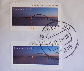 德国邮票邮寄船运信封邮政建造社论邮件图片