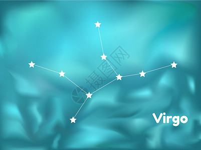 星座Virgo银河地球日历天空星星辉光八字装饰品行星插图图片