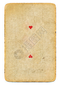 红心牌 A 古董游戏卡优胜者运气装饰闲暇红色白色卡片风格时间空白图片