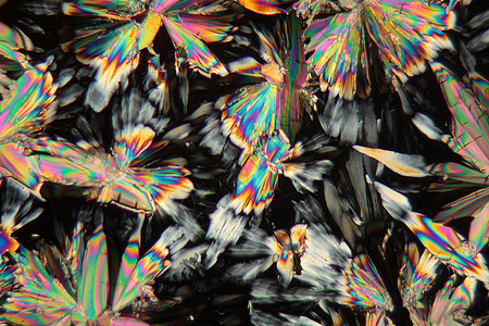 显微镜下的马利酸打扫情调医疗彩虹科学水晶化学材料代理人药品图片