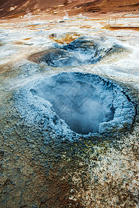 泥罐沸腾陨石矿物质气泡温泉土壤臭气地面天空火山图片