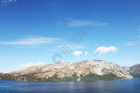 Fjord和山山岩石风景旅行山峰海岸线丘陵海洋蓝色全景海岸图片