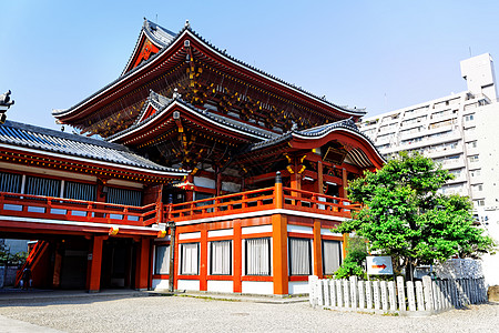 须贺神社Osu Kannon 日本名古屋历史吸引力文化观音宗教上帝建筑学寺庙日光智慧背景