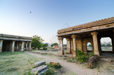 默哈迈达巴德清真寺的暮光时刻历史宗教小路旅行岩石精神旅游石头考古学古董图片