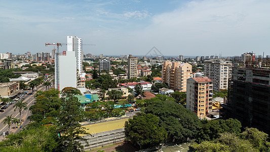 马普托市中心空中观察建筑学街道旅游首都建筑场景城市文明房屋景观图片