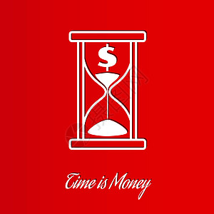时间是金钱 就是沙玻璃商业压力风险投资红色债务金融玻璃插图滴漏图片