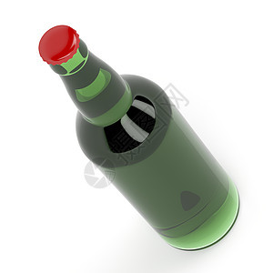 啤酒瓶瓶子玻璃包装啤酒厂绿色空白饮料茶点酿造背景图片