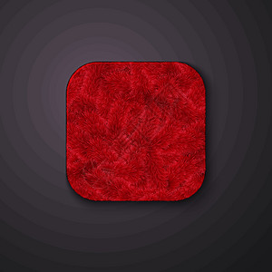 Fluffy 纹理图标像移动应用程序一样平滑 Victor 插图界面阴影卡片网站网络互联网正方形羽毛红色图片