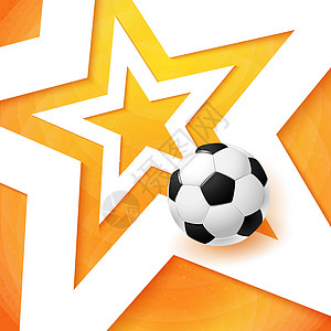 足球足球足球海报 亮橙色背景 白星和传单活力总理星星竞赛游戏墙纸创造力季节性闲暇图片