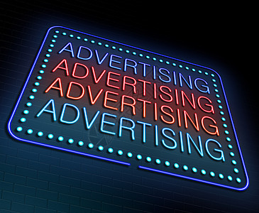 广告概念蓝色插图宣传指示牌红色营销商业关系公关背景图片