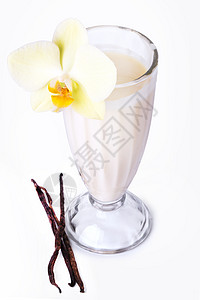 美味的香蕉奶昔水果管子饮料果汁饮食甜点玻璃奶制品桌子营养图片