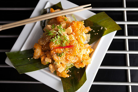 咸虾食胡椒烹饪对虾盘子油炸海鲜蜂蜜芝麻美食文化图片