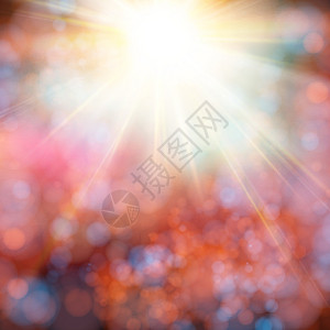 明亮的阳光和镜头照明 柔软的布基背景星星墙纸镜片卡片活力光束魔法射线强光季节图片