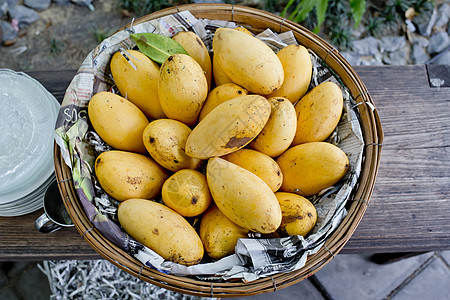 芒果在篮子里美食食物皮肤营养素叶子小吃调味品产品水果甜点图片