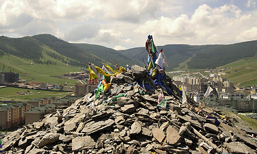 蒙古首都乌兰巴托新建建筑文化吸引力戏剧性房子旅游城市日落入口地标纪念碑图片