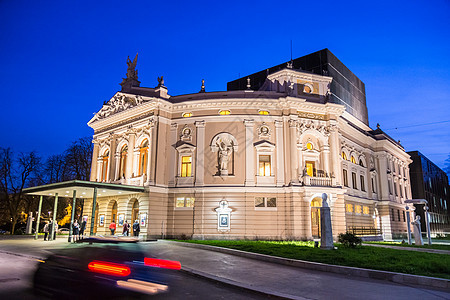 斯洛文尼亚国家歌剧院和芭蕾剧剧院纪念馆建筑地标场景风格石头纪念碑胜地正方形舞蹈图片