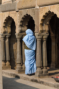 在斋浦尔的印度妇女图片