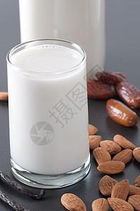 杏圆奶麸质玻璃乳糖水果食物牛奶香草图片