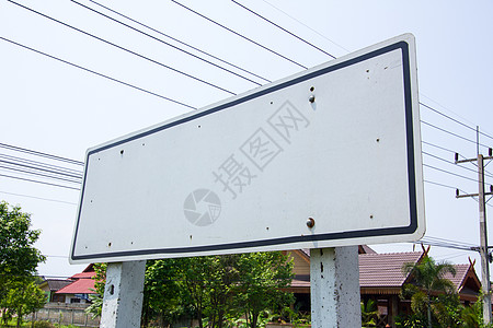 泰国有带标志杆 空白空间的泰国路标杆图片