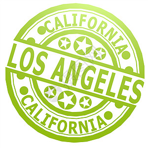 洛杉矶邮票艺术品旅游城市标签旅行海豹假期墨水图片