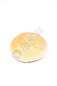 圆形面包早餐包子粮食脆皮白色工作室营养棕色谷物食物图片