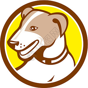 杰克罗素泰里尔艺术品插图卡通片犬类圆圈宠物猎犬衣领图片