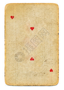 红心牌古董游戏卡 纸面背景图片