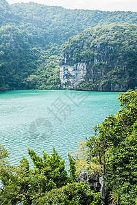 翡翠湖旅行丁字裤公园国家海洋天空蓝色热带背景图片