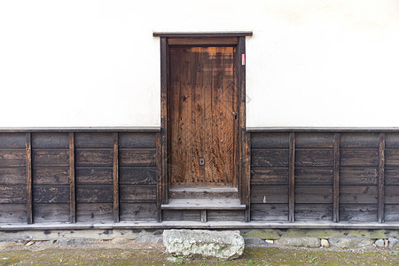 由木制的家庭侧门艺术城市框架木头建筑古董房子传统建筑学图片