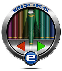 E- Books - 金属图标图片