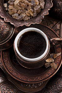 土制咖啡食物玫瑰咖啡店粮食服务味道美食盘子传统玻璃图片