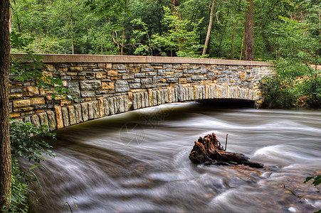 河流桥桥跑步岩石季节小路踪迹风景公园急流森林沼泽图片