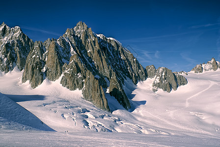 白叶山谷河谷路线山脉滑雪全景风景季节性山峰蓝天图片