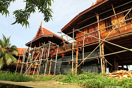 工作棚灯芯婴儿床旅行小屋农业茅草贫困窝棚文化农场图片