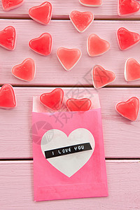 心形水果果冻红色粉色婚礼粉红色食物纸袋糖果情人图片
